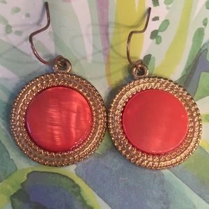 3/$30. Coral and gold earring